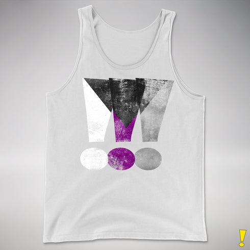 Demisexual Pride Grunge Exclamation Points Premium Tank Top - White